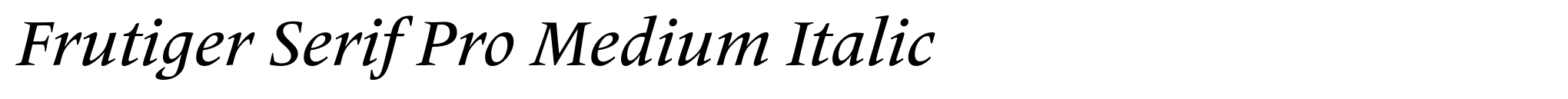 Frutiger Serif Pro Medium Italic image